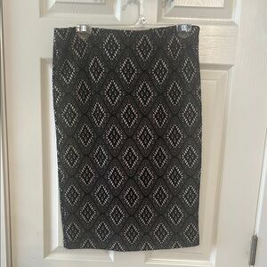 Renee C. Black and White Pencil Skirt for Cocktail